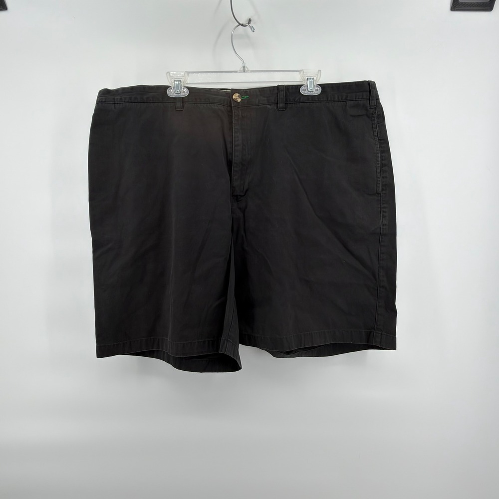 Tommy Hilfiger Shorts Mens 44 Black Chino Flat Front Cotton Casual Big & Tall